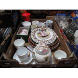 A Large Quantity of Commemorative Ware, including cups, saucers, masons jar and cover, etc, together