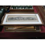 Newman & Co. Engraving "Panoramic View of Buxton", featuring locations to border image, 6 x 33cms,