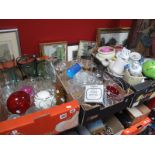 A Quantity of Glassware, ceramics, piggy banks, etc:- Three Boxes