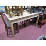 A XX Century Mahogany Desk, fitted with two frieze drawers on standard squared legs.