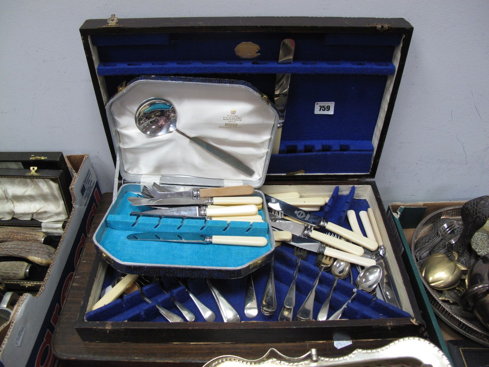 B&J, Sippel & Firth Brearley Canteens of Cutlery, and Viners in box.