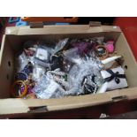 A Large Mixed Lot of Assorted Costume Jewellery, including beads, bangles, etc:- One Box