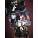 Cameras- Fuji 3000 Zoom, Braun, Kodak Brownie, Polaroid, Hanimex and many others:- Three Boxes