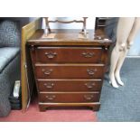 A Georgian Style Bachelors Chest, with flip over top, four long drawers on bracket feet.