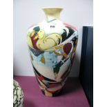 A Moorcroft Pottery Vase, tubelined and decorated in the Duck Pond design by Emma Bossons, depicting