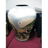 A Moorcroft Pottery Prestige Vase, of baluster form, tubelined and decorated in the Puffin design by