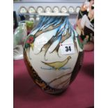 A Moorcroft Pottery Vase, decorated in the Pheasants of Snow Hollow design by Emma Bossons,