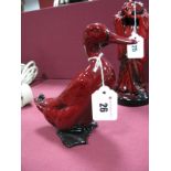 A Royal Doulton Flambé Model of a Duck, standing, black printed factory mark to underside, 16cms