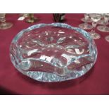 An Orrefors Stella Polaris Glass Bowl, pale blue tinted, engraved, initialled and number 2592 to