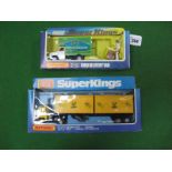 Two Matchbox 1977/78 Superkings, K-17 Container Truck "Deutsche Bundespost" with yellow and black