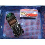 A Modern Schuco 1:18 Scale Pressed Steel Clockwork BMW 327 Cabriolet, in green and black, no key,