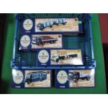 Five Boxed Corgi 1:50 Scale Guinness Collection Lorries, #24901 Leyland Beaver Platform with trailer