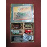 A 1930's Hornby "O" Gauge No.1 Goods Set, finished in LMS, clockwork, comprising 0-4-0 locomotive