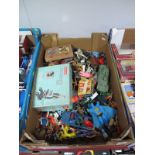 A Quantity of Mid XX Century and Later Plastic Toy Figures, including Timpo, Crescent and Airfix