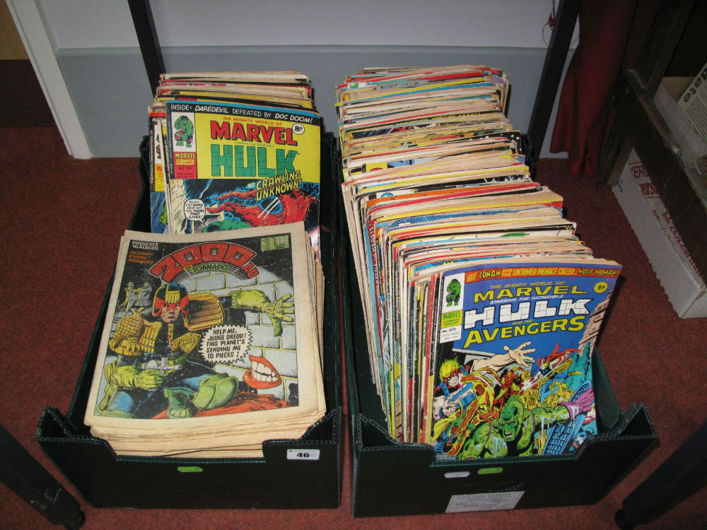 Approximately 330 Marvel Superhero Comics from the 1970's, including approximately 100 2000AD