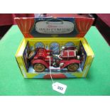 A 1960's Tinplate "Old Timer" Mercer 35J Car by Schuco. Finished in maroon. Clockwork. Appears