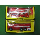 Two Boxed Corgi 1981 Fire Service Vehicles. #1118 Chubb Pathfinder Emergency Unit with Working Water
