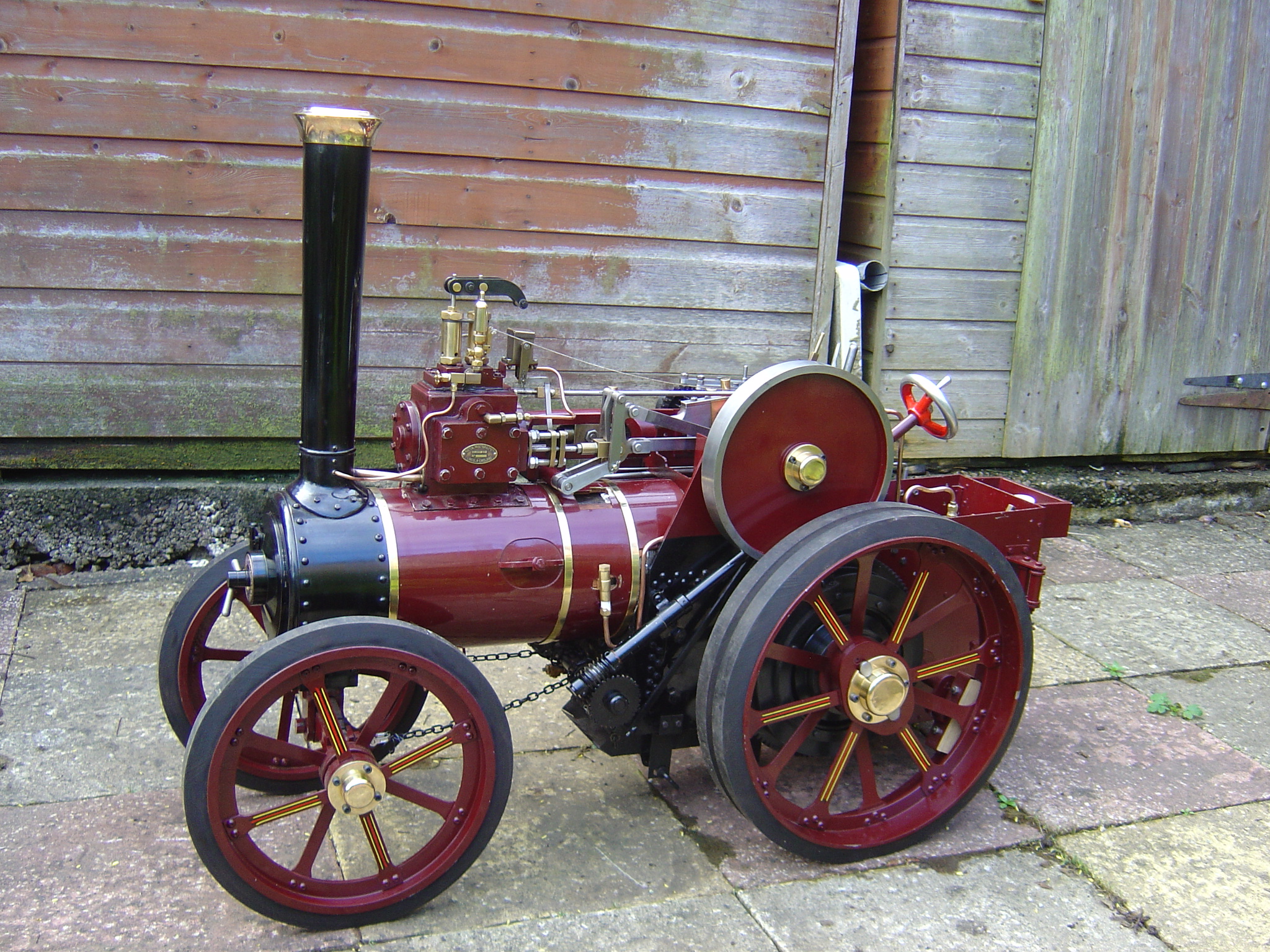 A Four Inch Live Steam Model of a Ruston Proctor Steam Tractor, built from plans and parts from