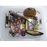 Lady's Compacts, book mark, shoe horn, trinket pot, etc:- One Box