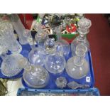 A Collection of Seven Late XIX century and Later Lead Crystal decanters, of varying styles,