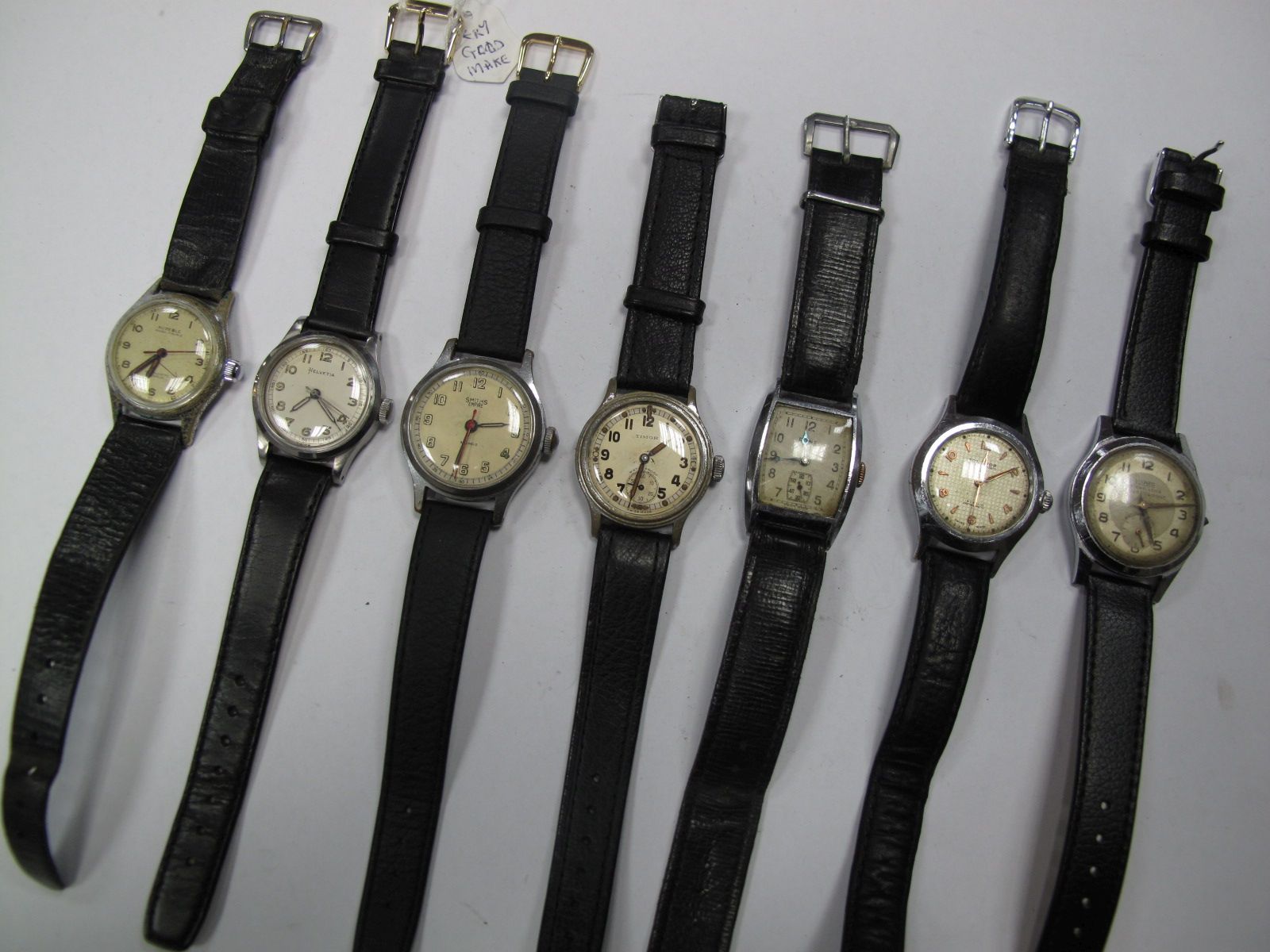 Kered, Helvetia, Aureole, Smiths, Timor, Rone and Tonodor Gent's Wristwatches. (7)