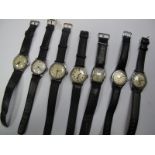 Kered, Helvetia, Aureole, Smiths, Timor, Rone and Tonodor Gent's Wristwatches. (7)
