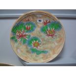 A Circa 1940's/50's Royal Doulton "Water Lillies" Pattern Dished Plate, D6134, diameter 35cms.