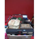 A Collection of Jewellery Cases, ring boxes, necklace boxes, trinket boxes, etc:- Two Boxes