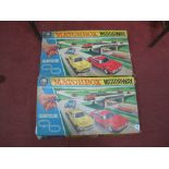 Two Lesney Matchbox Motorways Slot Racing Sets, both incomplete and lacking cars. (2)