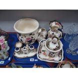 Mason's "Mandalay" Octagonal Jug, two jardinieres, plate, condiment set, vase, two photo frames,