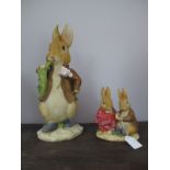 Two Border Fine Arts Figures of "Benjamin Bunny" from the World of Beatrix Potter, together with