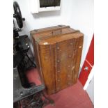 A XIX Century Tin Trunk, with scrumbled painting and twin carry handles, (damages).