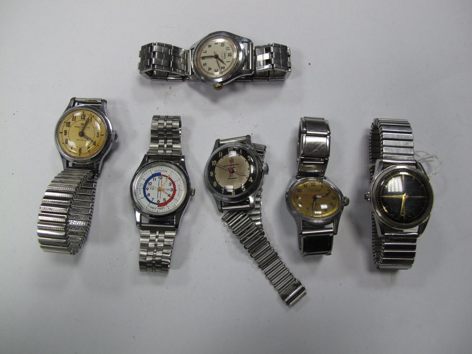 Ingersoll, Charles Nicolet, Optima, Gruen and Abnother Gent's Wristwatch. (6)