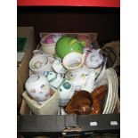 A Quantity of Ceramics, piggy banks, etc:- One Box