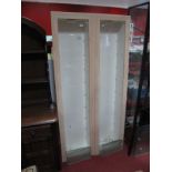 Two Oval Hanging Display Cabinets.