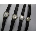 Caravelle; A hallmarked silver cased gent's wristwatch, E. G. Parriss, Services and another gent's