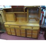 Nathan Furniture Teak Lounge Unit, with three drawers over three panelled cupboard doors.