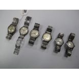 Gloriosa, Accurist, Garrard, Majex, Rotary and Miramar Gent's Wristwatches. (6)