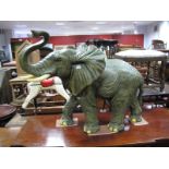 A Large Modern Resin Model of an African Elephant.
