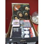 Six Beatles LP's, including "With the Beatles", "Rubber Soul", "Help", "Beatles for Sale", two