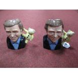 A Pair of Terry Wogan and Pudsey Egg Cups, by Bairstow Manor Potteries. (2)