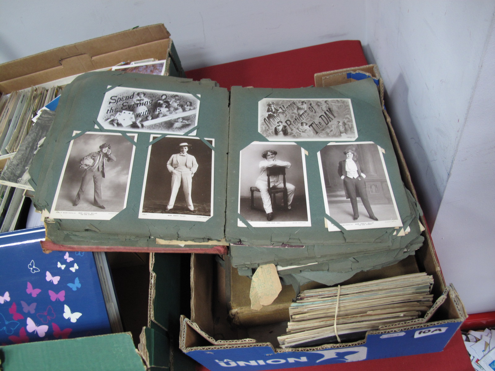 A Collection of Approximately 400 Edwardian and Later Postcards, varying themes including theatre,