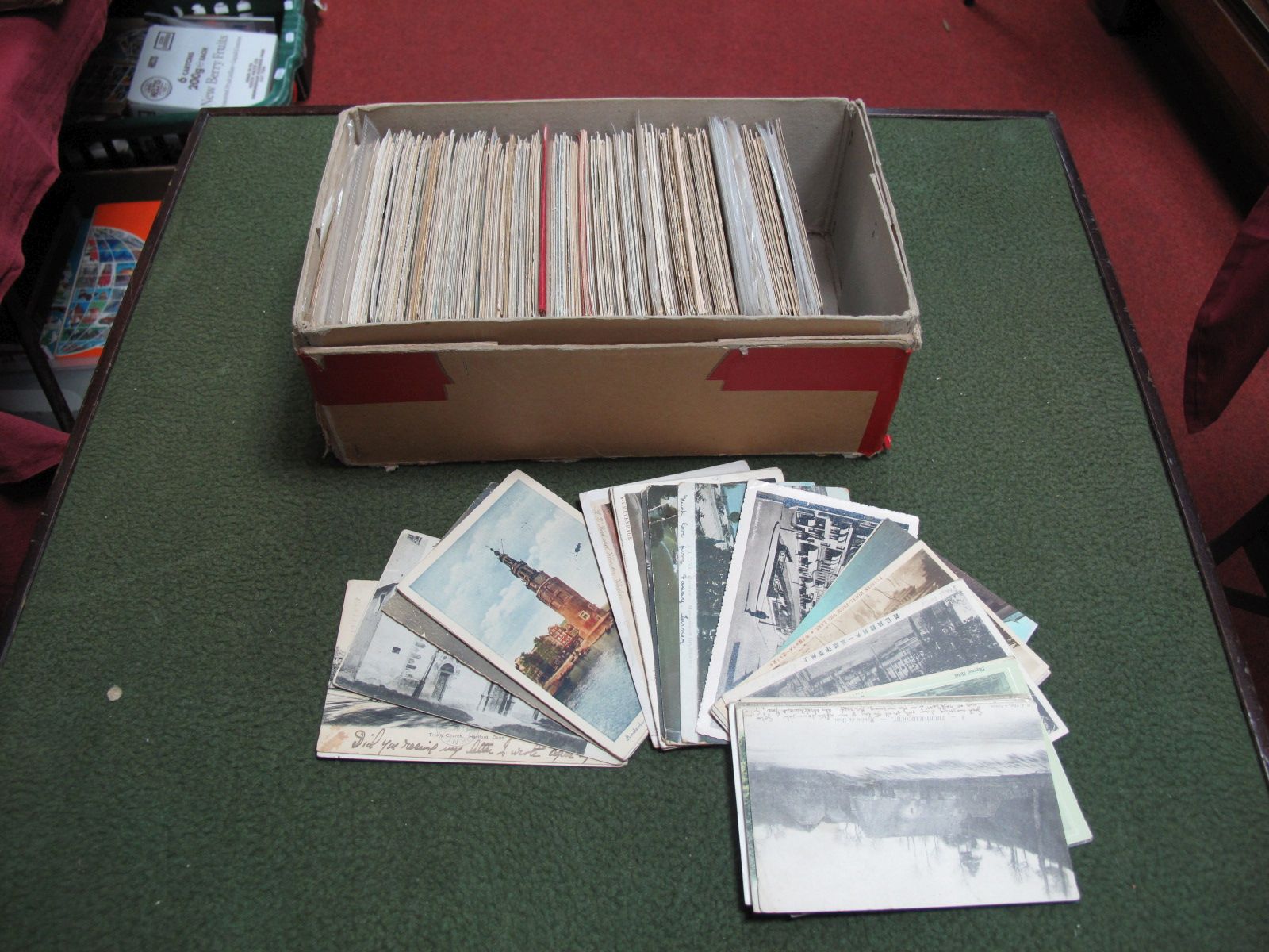 An Array of Regularly Early XX Century Postcards. All from overseas. In a well filled box.