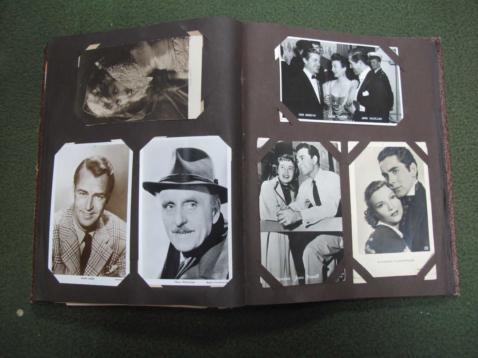 An Album of Postcards which Depict Film Stars of Yesteryear. Other related paper ephemera.