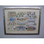 An Attractive Limited Edition Display of Royal Mail Mint Stamps by A.M. Mcafferty. There is