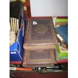 Two Victorian Family Bibles, each with tooled and gilt cover boards. (2)