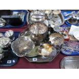 Serving Tray, with wavy octagonal gallery, sugar helmets, ice bucket, bell, etc.