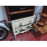 A Late XIX Century Painted Pine Two heights Chest of Drawers.