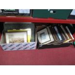 A Quantity of Hand Coloured Engravings, oil studies, watercolours, coloured prints, picture