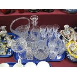A Collection of Lead Crystal Glassware, including Stuart decanter, six Tudor beakers, sherries, posy
